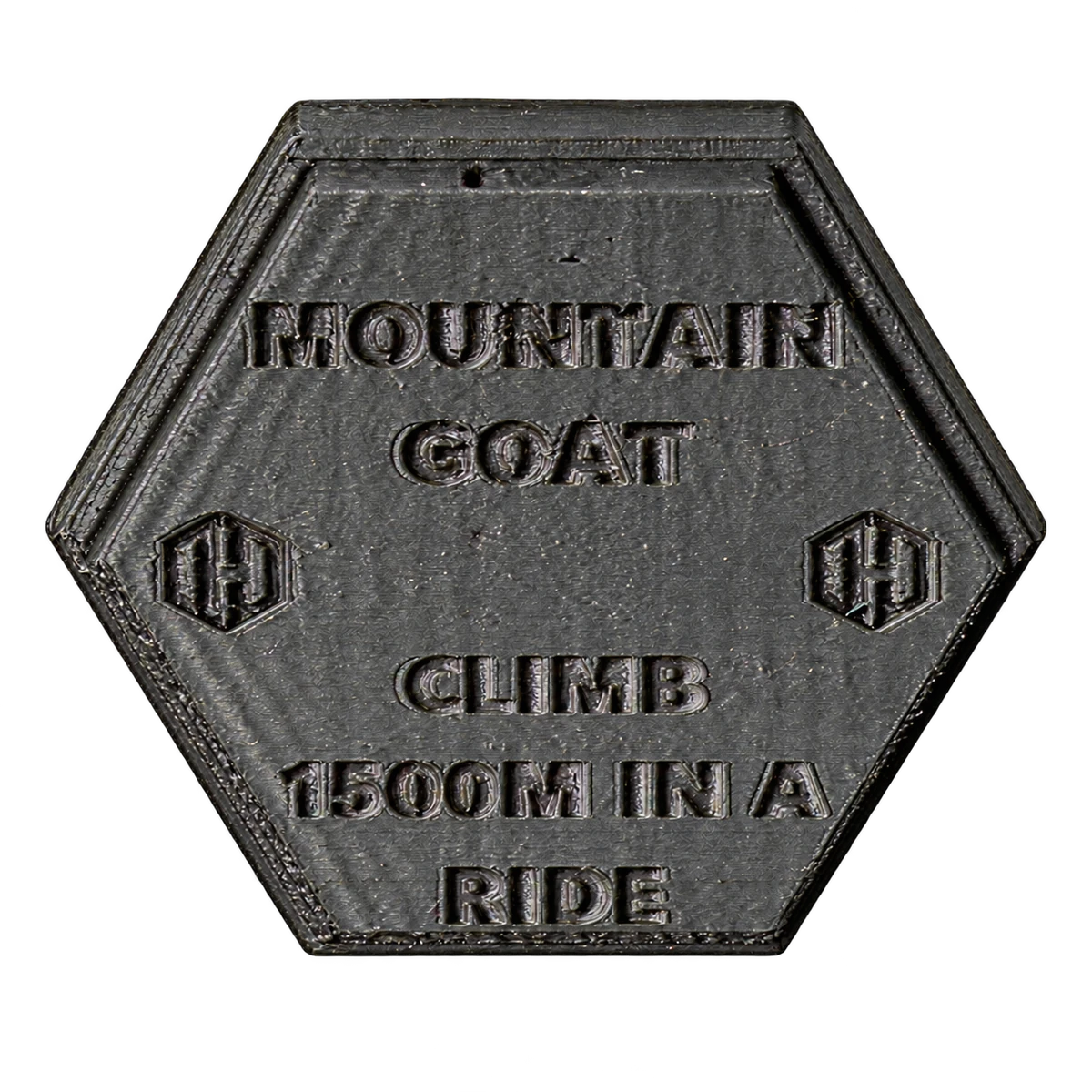 Mountain Goat Cycling achievement piece reverse with achievement text